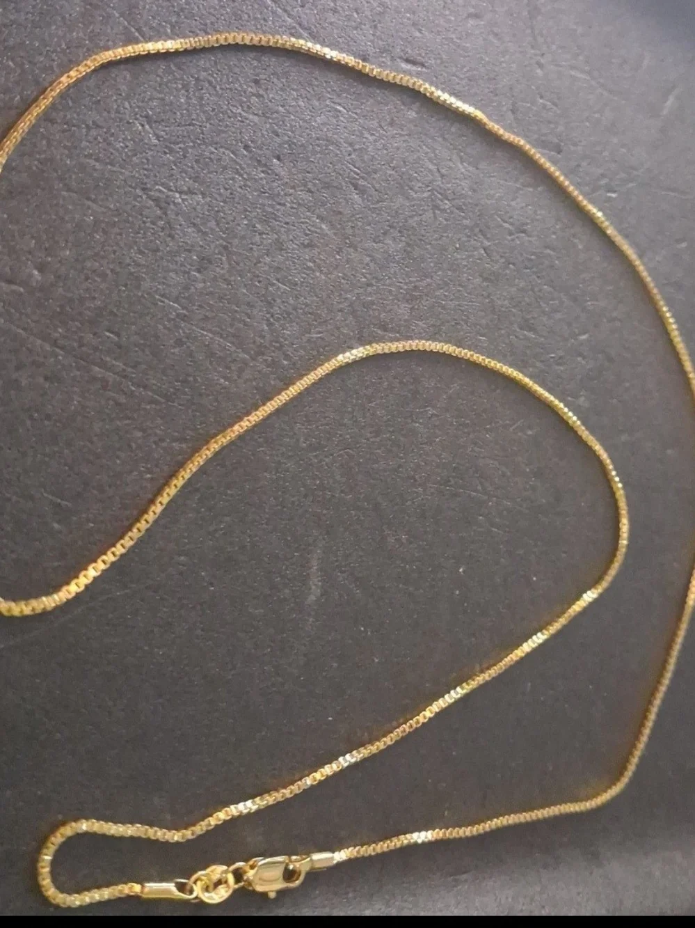 18K Yellow Gold Box Chain Necklace